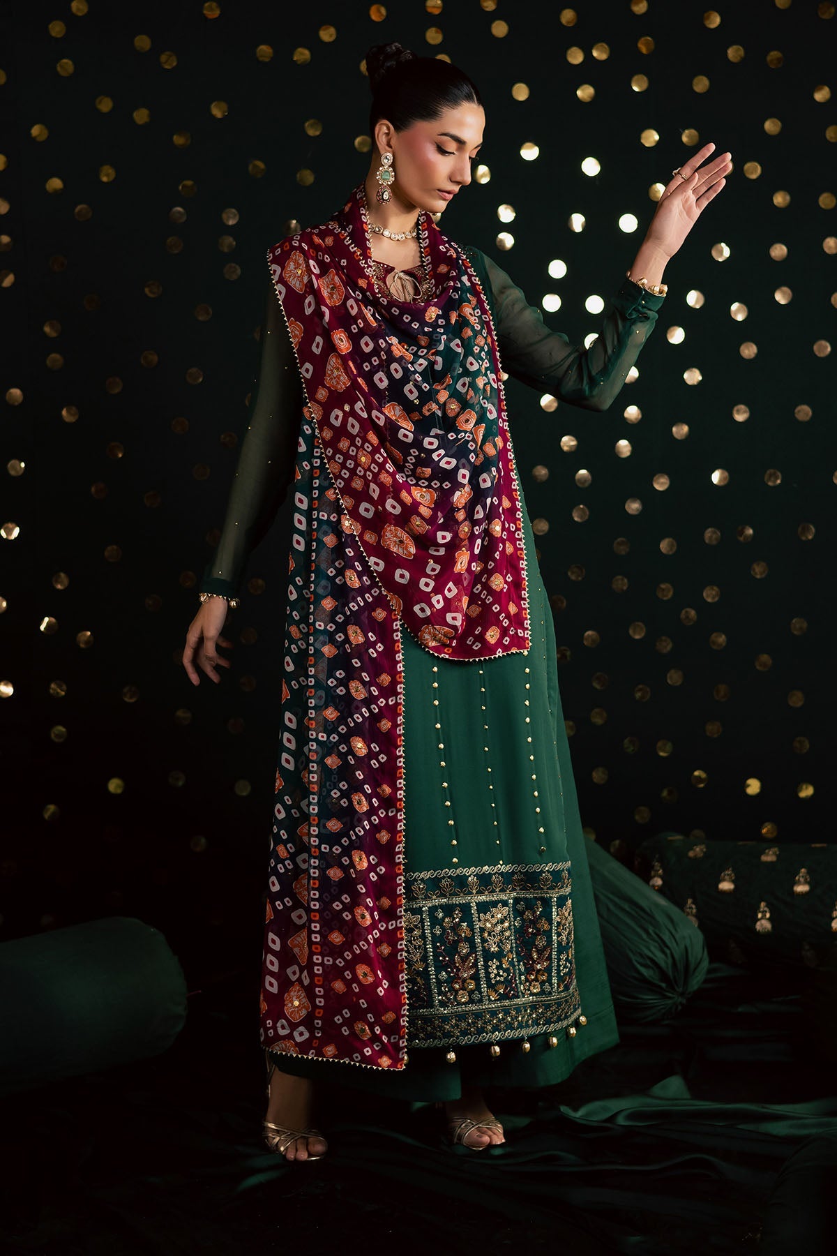 Nureh | Mukeshkari Formals | MK-20 - Formal Dress - available at Maria Faisal in UK and USA.