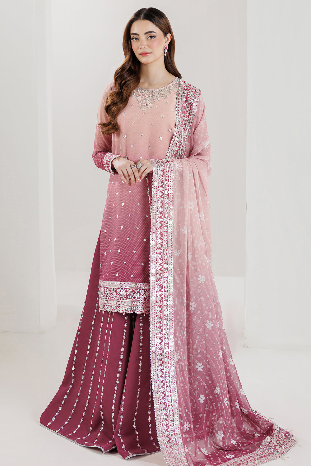 Farasha | Formals 26 | Rosette Blush - Formal Dress - available at Maria Faisal in UK and USA.