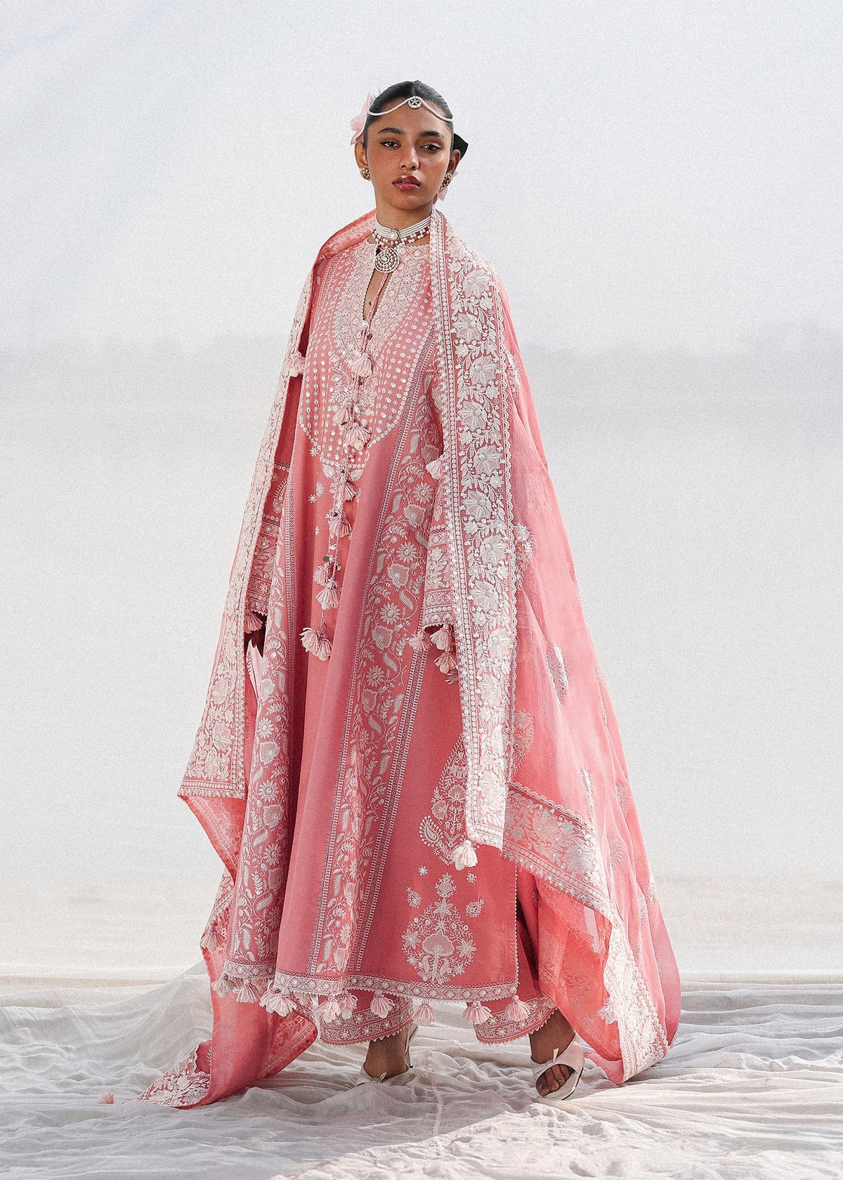 Hussain Rehar | Kalabagh Luxury Lawn 26 | Sorti - Luxury Dress - available at Maria Faisal in UK and USA.