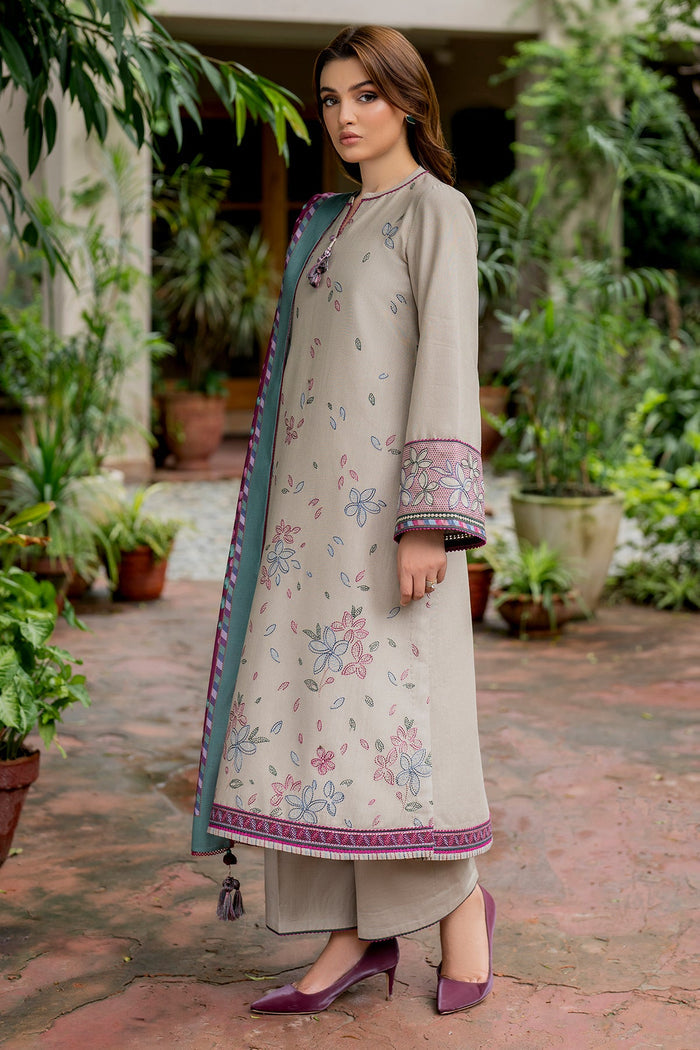 Jazmin | Winter Edition 24 | KHADDAR UW-0052 - Designer Dress with Intricate embroidery and embellishments. Shop elegent wedding dress at Maria Faisal.