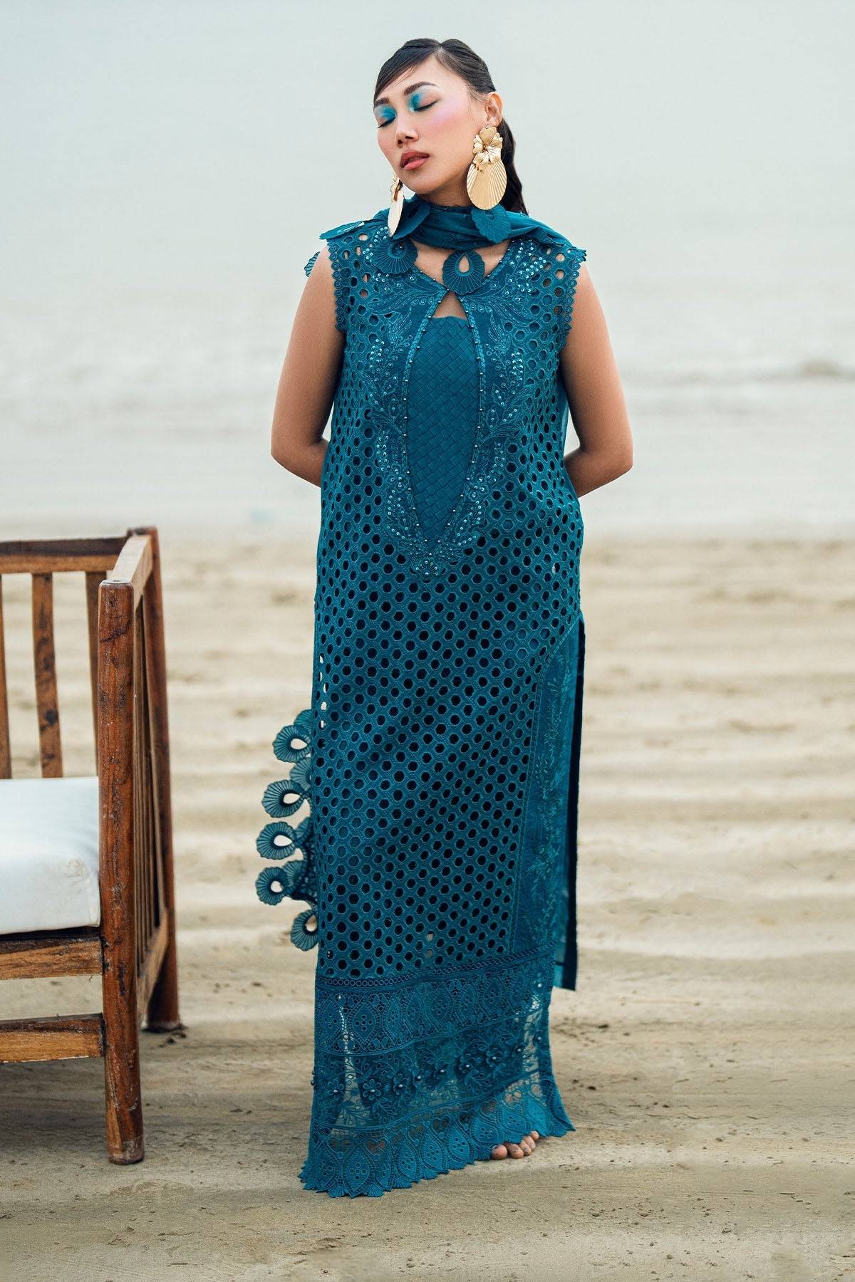 Nureh | Khuwab Luxury Lawn | NE-148 by Maria Faisal - Registered Vendor of : Nureh - type : Ladies Clothes - 100% original wedding dresses