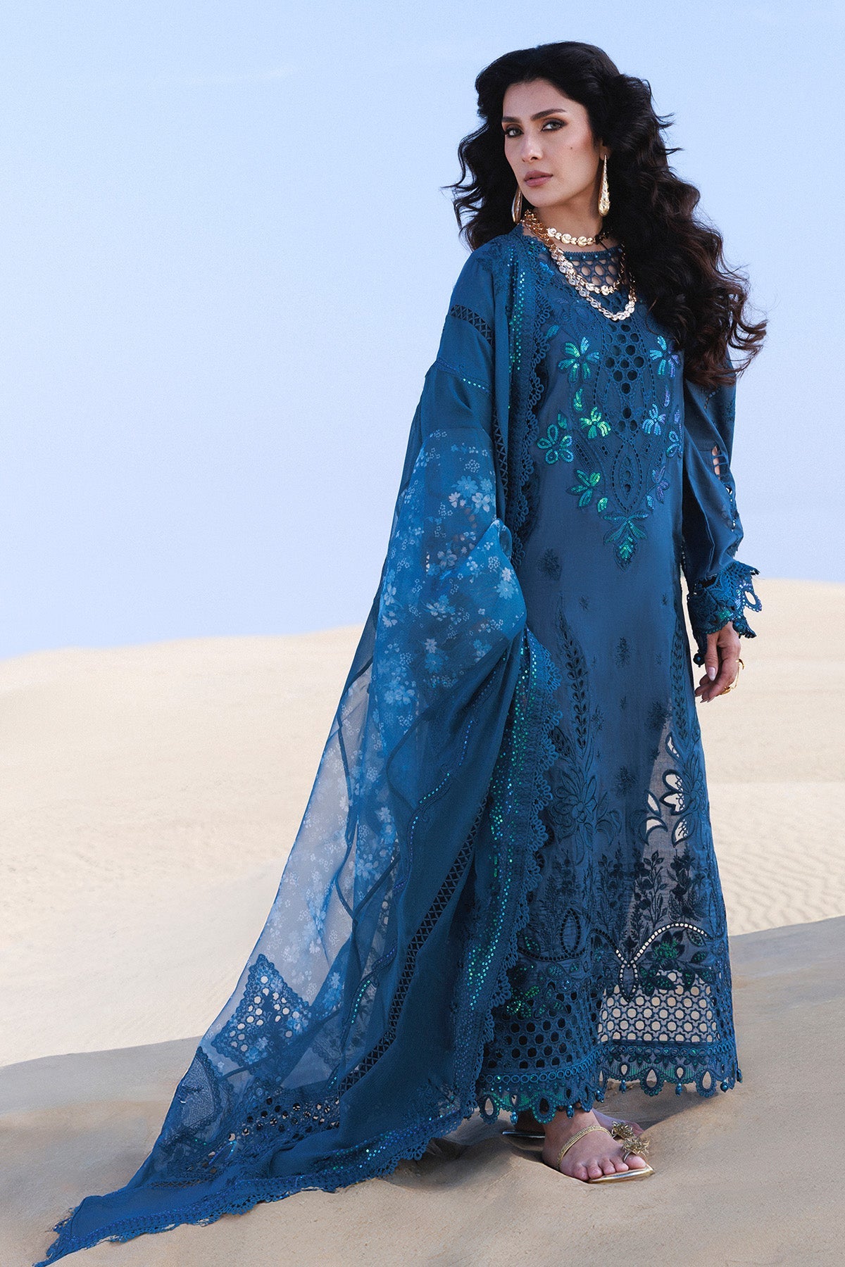 Nureh | Aman Luxe | Kaia NE-229 - Luxury Dress - available at Maria Faisal in UK and USA.