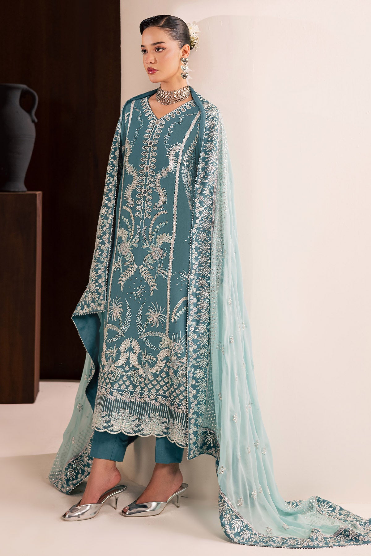 Nureh | Fancy Formal 26 | NP-773 - Formal Dress - available at Maria Faisal in UK and USA.