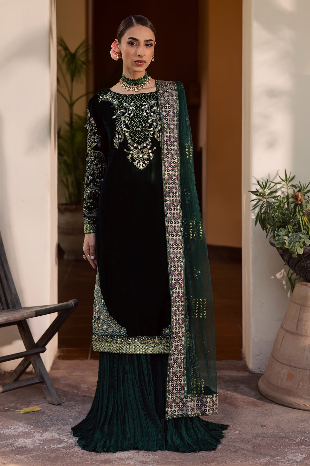 NW-115 – authentic Pakistani dress from the Maya Velvet collection for women in the UK