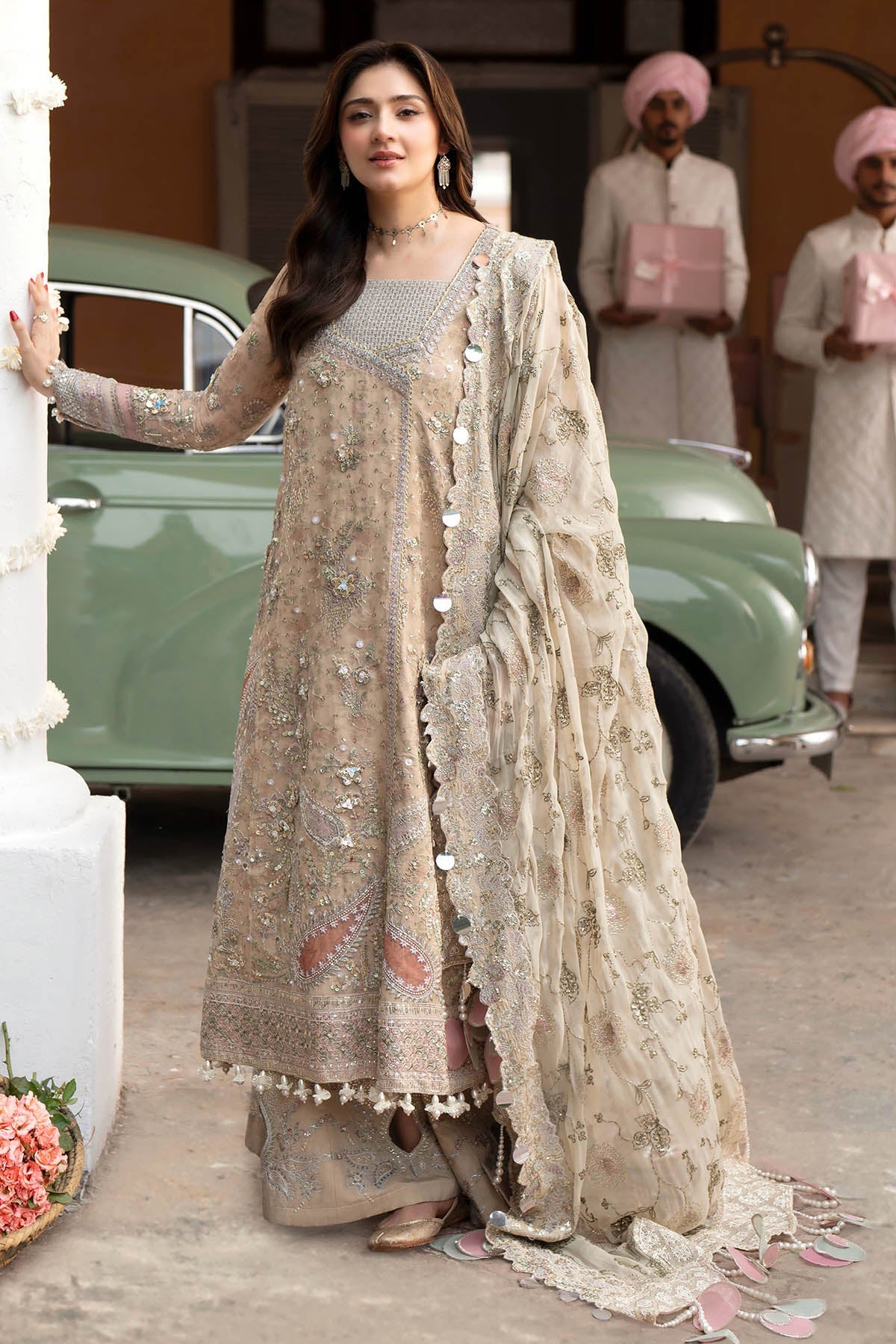 Nureh | Jhoomro Formals |NL-96 Izel - Formal Dress - available at Maria Faisal in UK and USA.