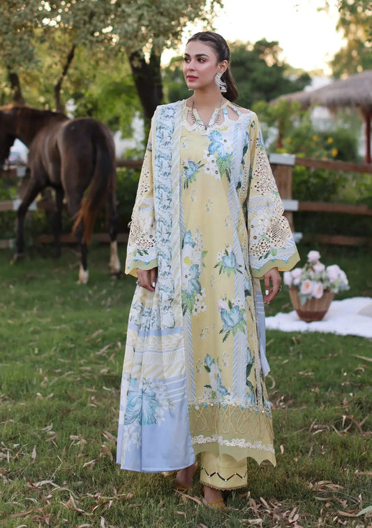 Elaf Premium | Prints Chikankari 24 | 05A CITRUS CRUSH - Waniyas