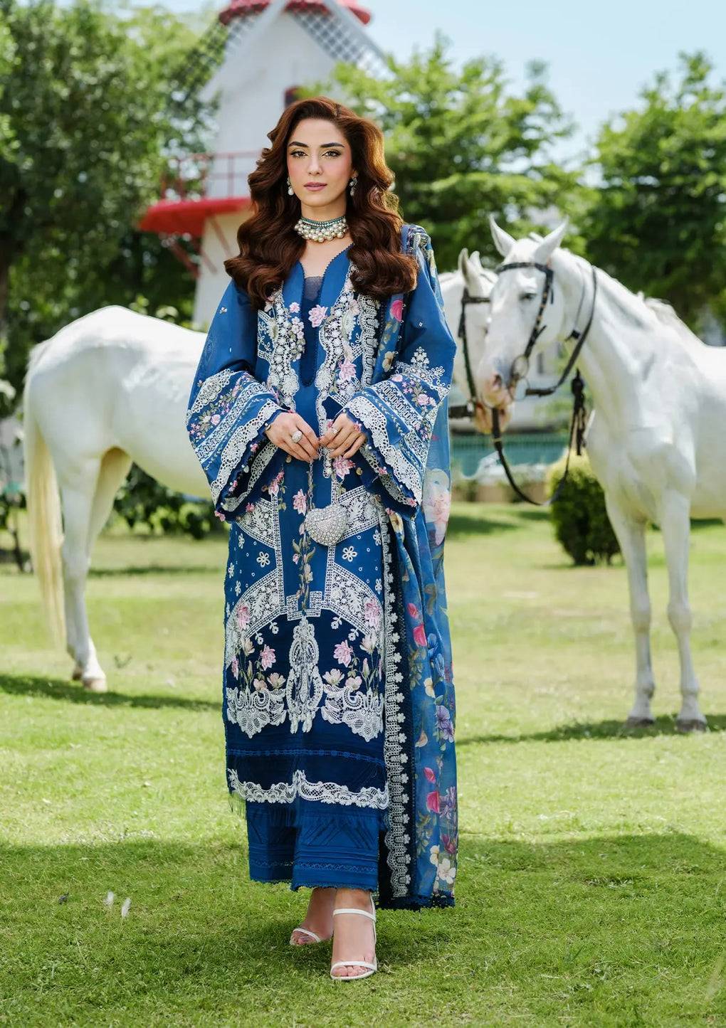 Elaf Premium | Luxury Lawn 25 | ELH-2A ZIVA by Maria Faisal - Registered Vendor of : Elaf Premium - type : Ladies Clothes - 100% original wedding dresses