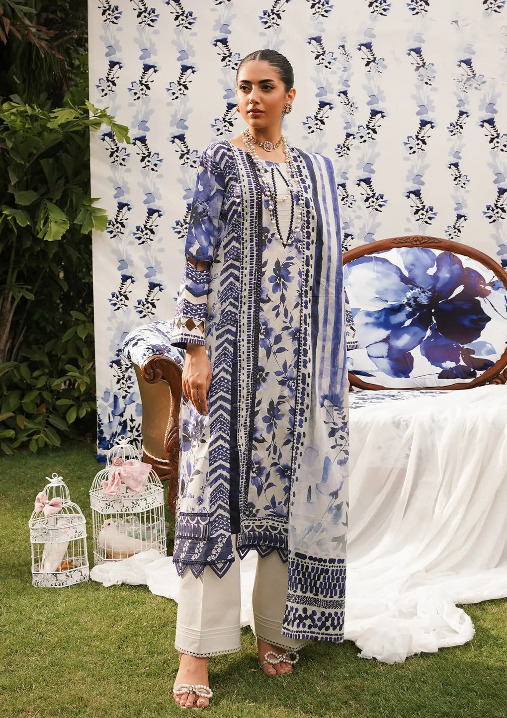 Elaf Premium | Printed Collection 24 | EEP-07A - Shadow Sisters - Waniyas