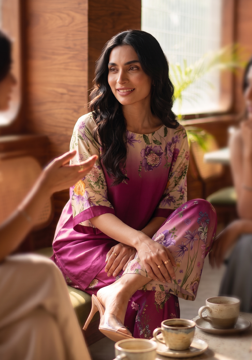 Zarqash | Silk Edit 26 | Mulberry Garden - Luxury Dress - available at Maria Faisal in UK and USA.