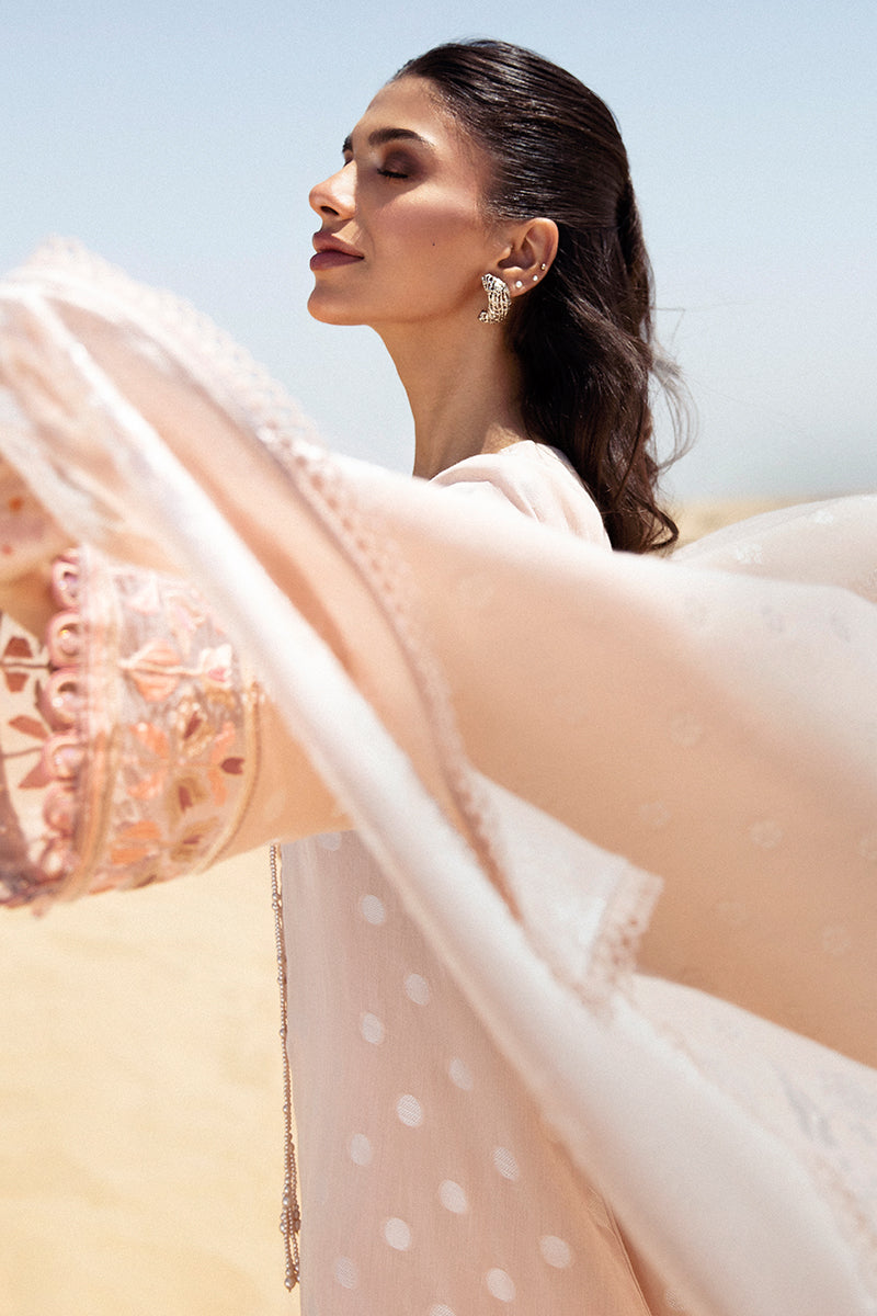 Cross Stitch | Eid Lawn 24 | DUSTY ROSE - Designer Dress with Intricate embroidery and embellishments. Shop elegent wedding dress at Maria Faisal.