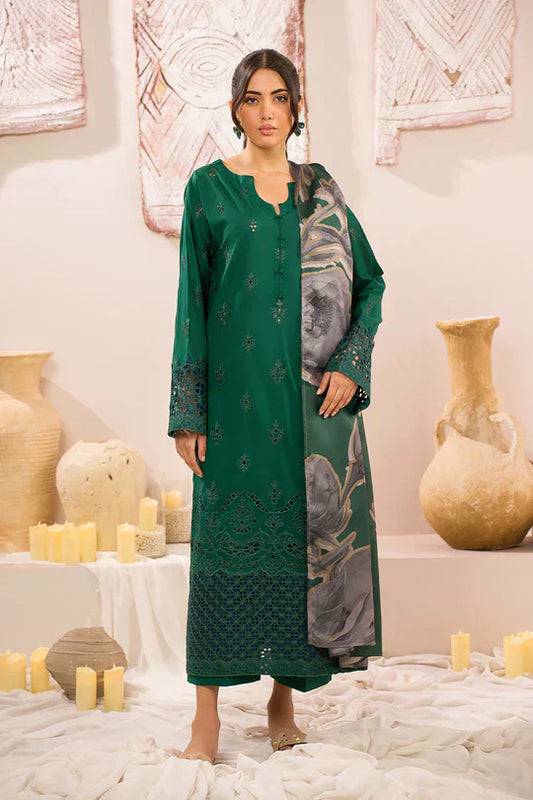Iznik | Lawnkari 24 | UE-159 PLUSH GREEN - Ladies Clothes - Maria Faisal
