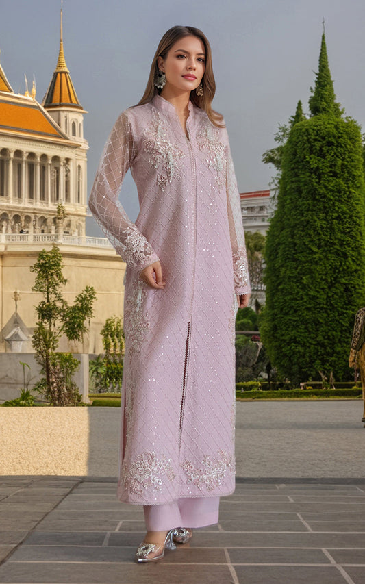 Threads and Motifs | Formal Dresses 25 | Net Embroidered Jacket With Trouser - Ladies Clothes - Maria Faisal