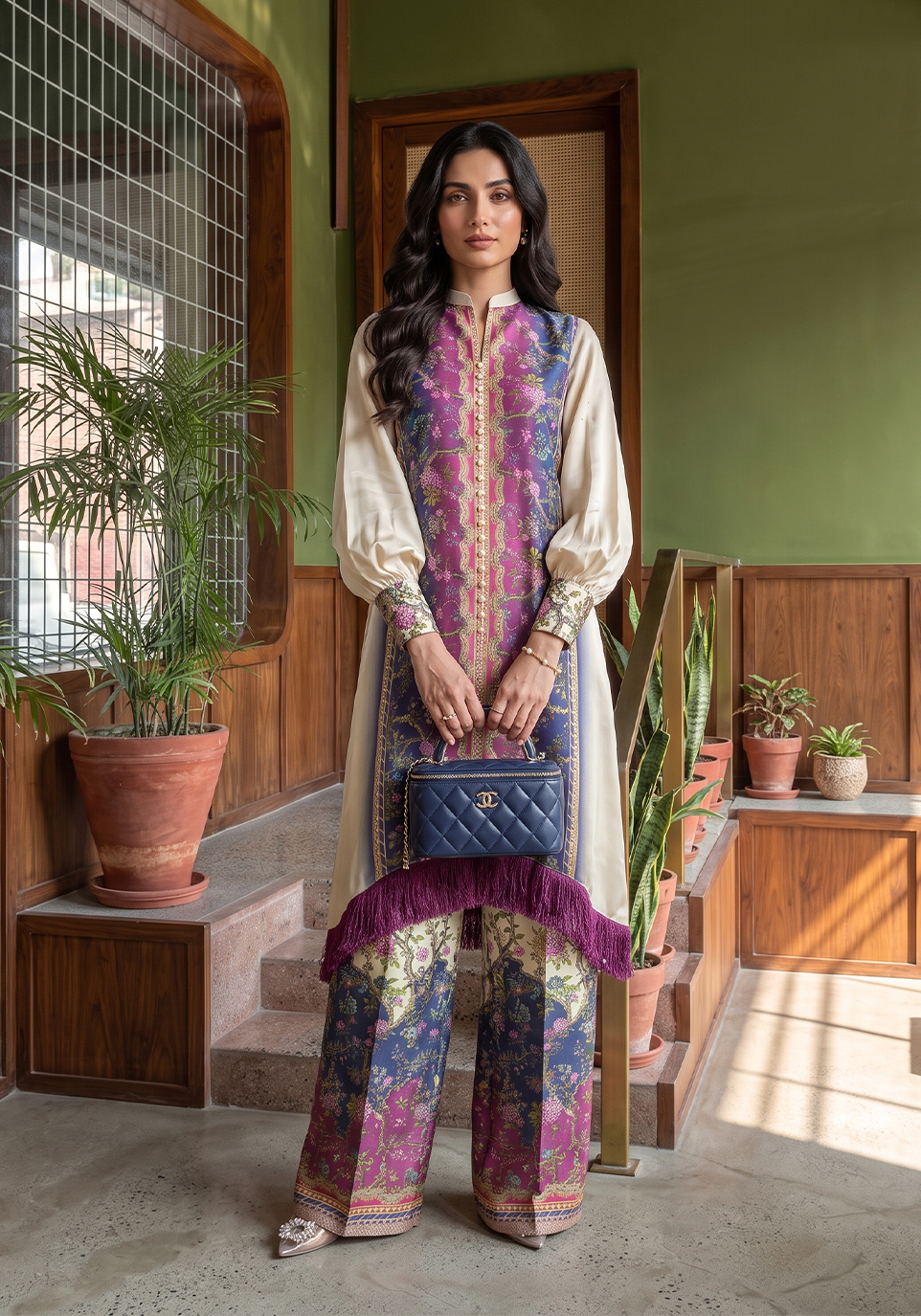 Zarqash | Silk Edit 26 | Imperial Bloom - Luxury Dress - available at Maria Faisal in UK and USA.