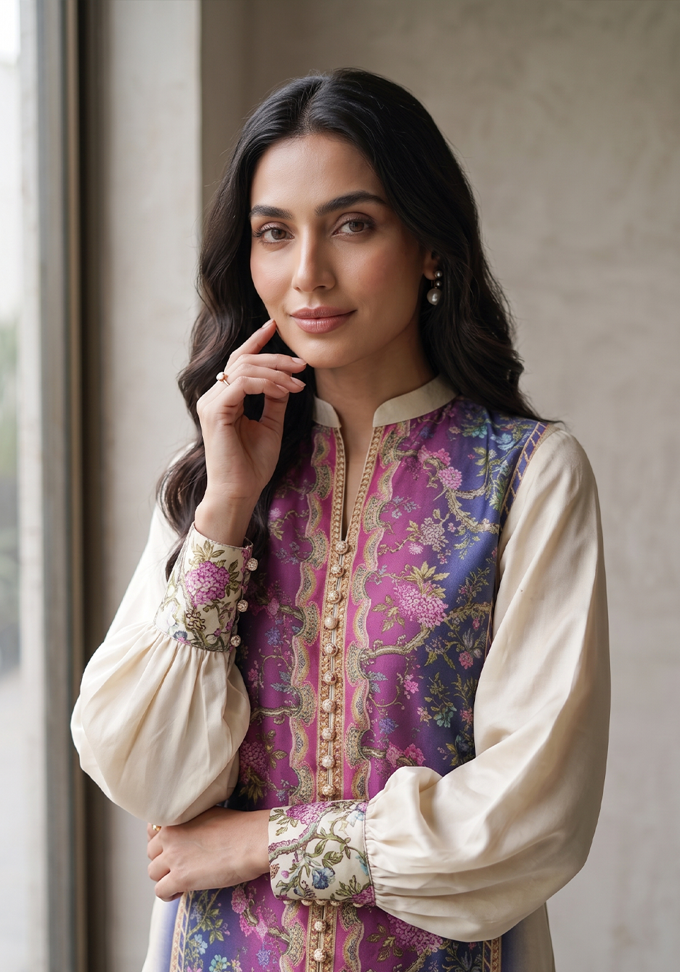 Zarqash | Silk Edit 26 | Imperial Bloom - Luxury Dress - available at Maria Faisal in UK and USA.