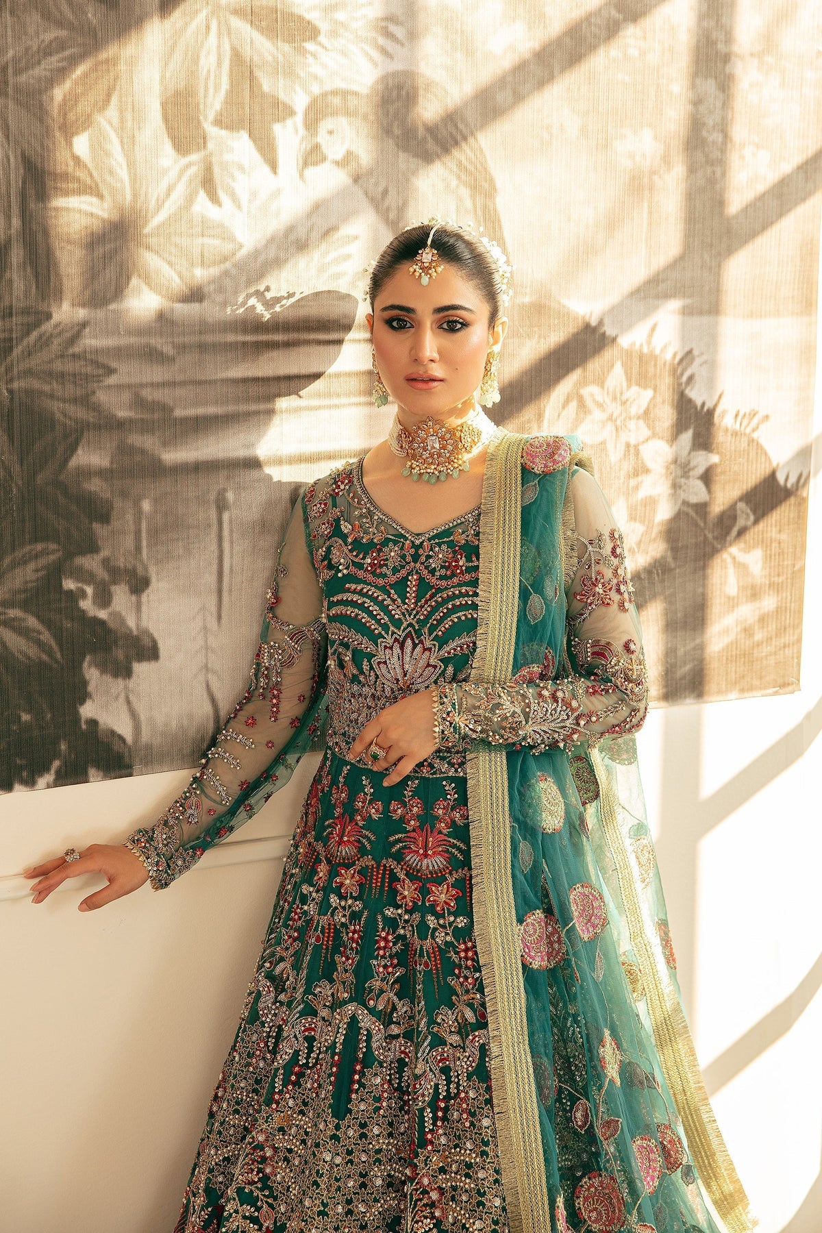Ezra | Wedding Collection | Zeenat - Designer Dress with Intricate embroidery and embellishments. Shop elegent wedding dress at Maria Faisal.