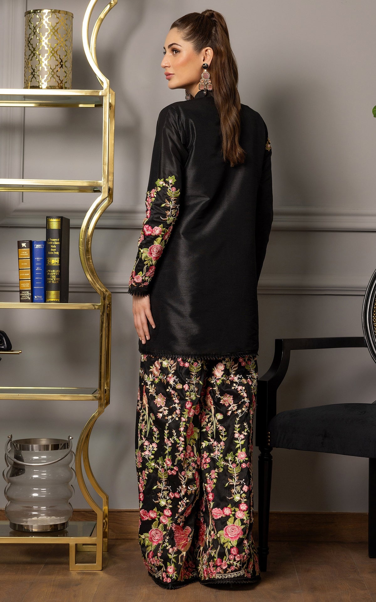 Threads and Motifs | Formal Dresses 25 | Embroidered Jacket With Trouser - Ladies Clothes - Maria Faisal