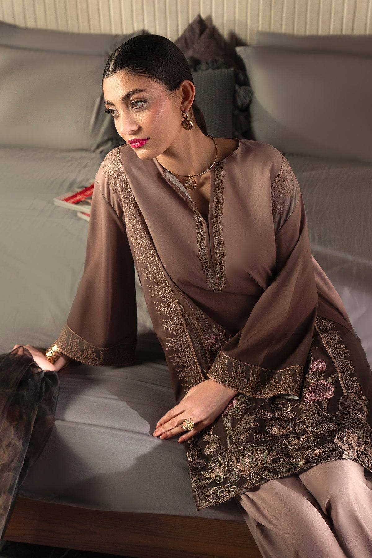 Erum Khan | Eid Edit 25 | Mocha Muse by Maria Faisal - Registered Vendor of : Erum Khan - type : Ladies Clothes - 100% original wedding dresses