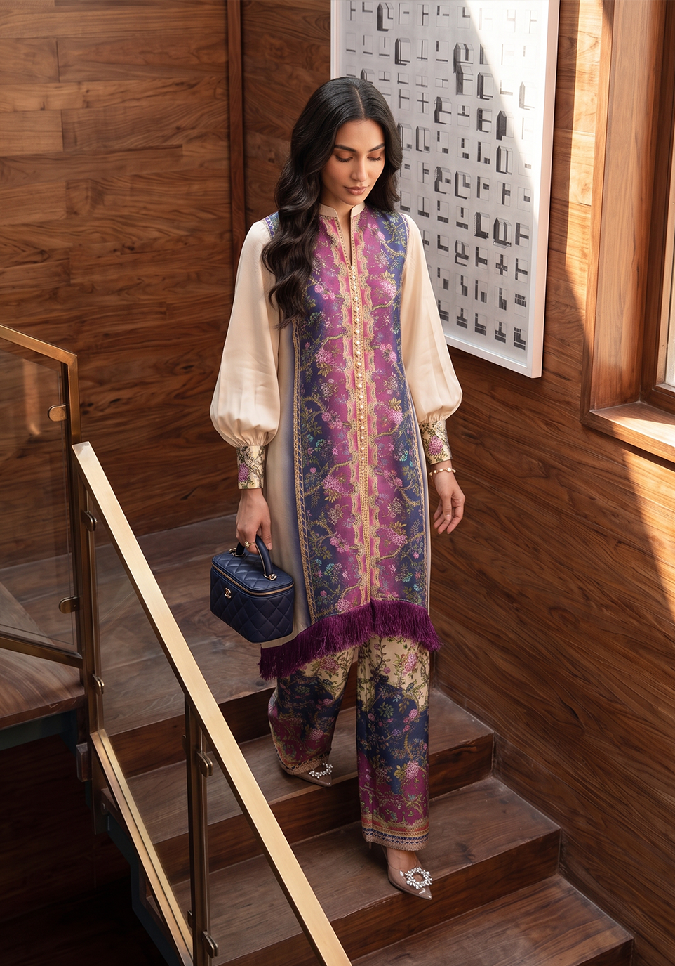 Zarqash | Silk Edit 26 | Imperial Bloom - Luxury Dress - available at Maria Faisal in UK and USA.