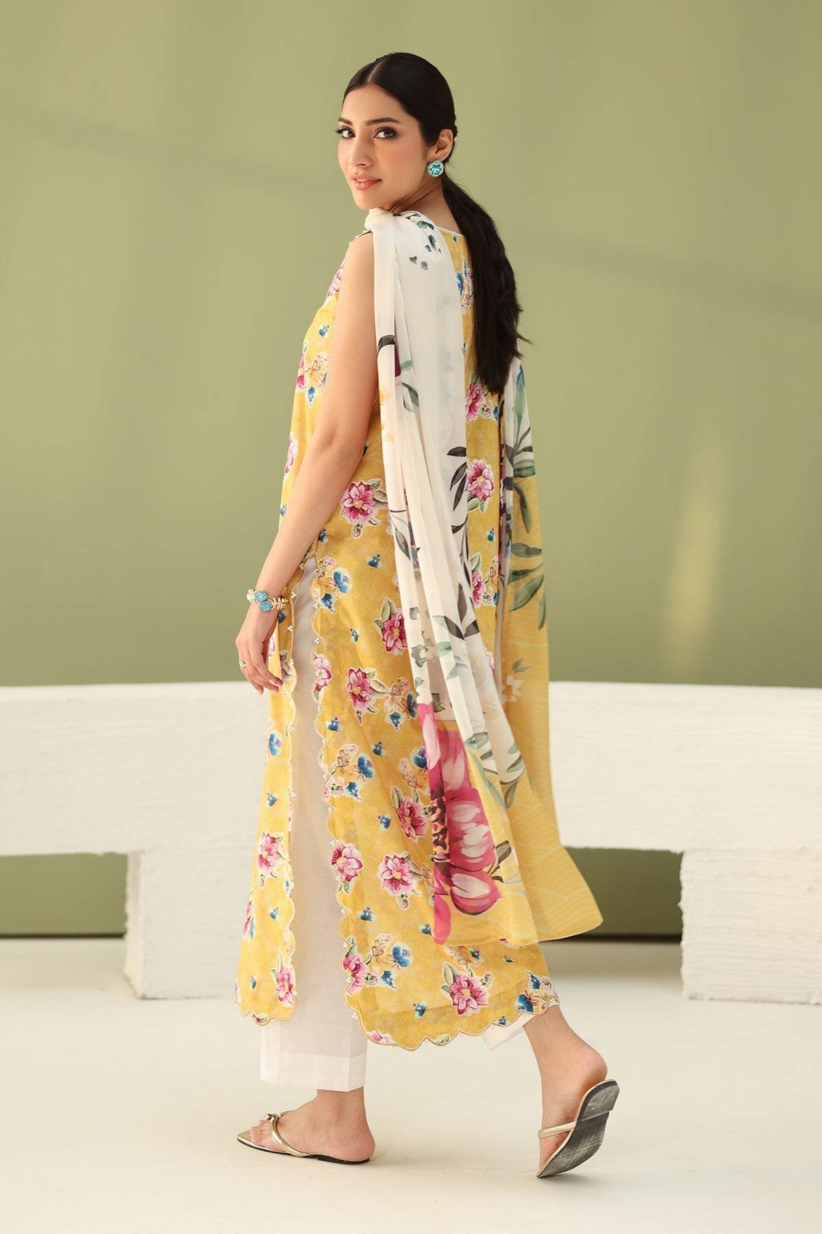 Baroque | Eid Printique | EMBROIDERED PRINTED LAWN UF-4182 by Maria Faisal - Registered Vendor of : Baroque - type : Ladies Clothes - 100% original wedding dresses