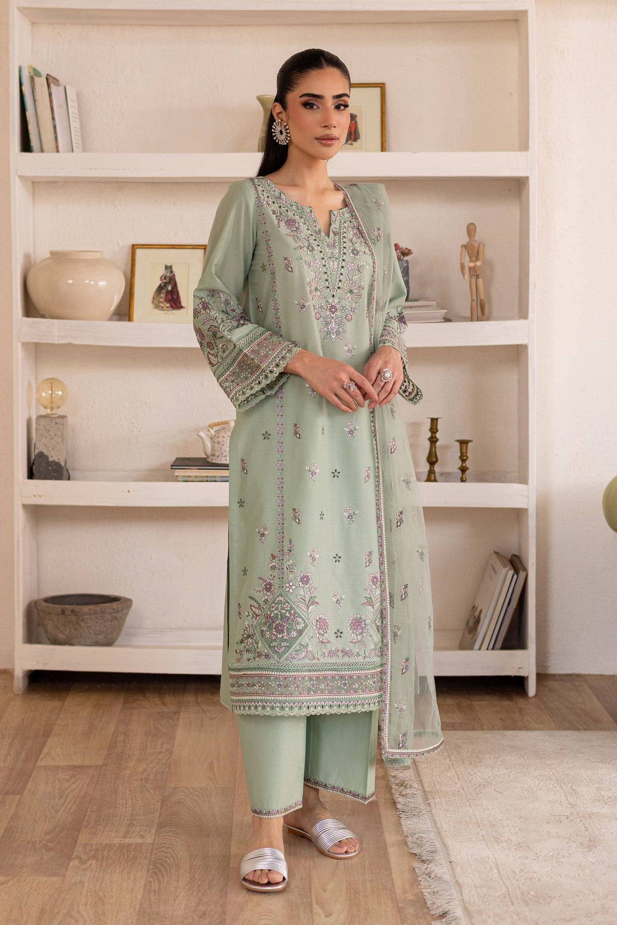 Batik | Nyra Embroidered Summer Solids | Arzou by Maria Faisal - Registered Vendor of : Batik - type : Ladies Clothes - 100% original wedding dresses