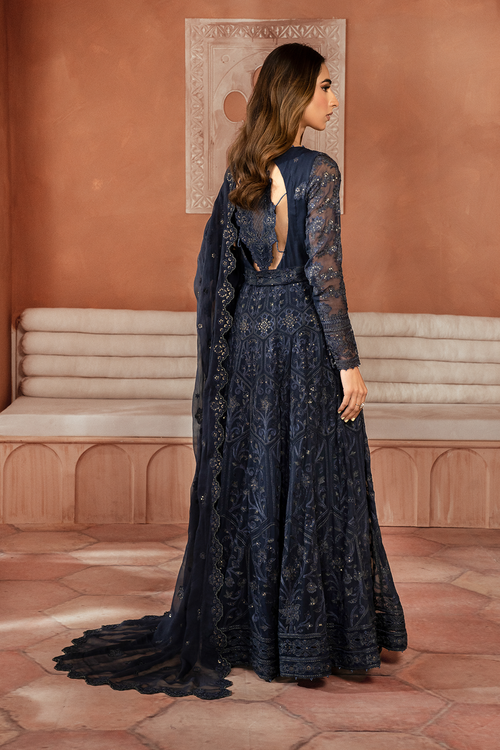 Iznik | Chiffon Kari | ICK-07 Embroidered Chiffon - Ladies Clothes - Maria Faisal