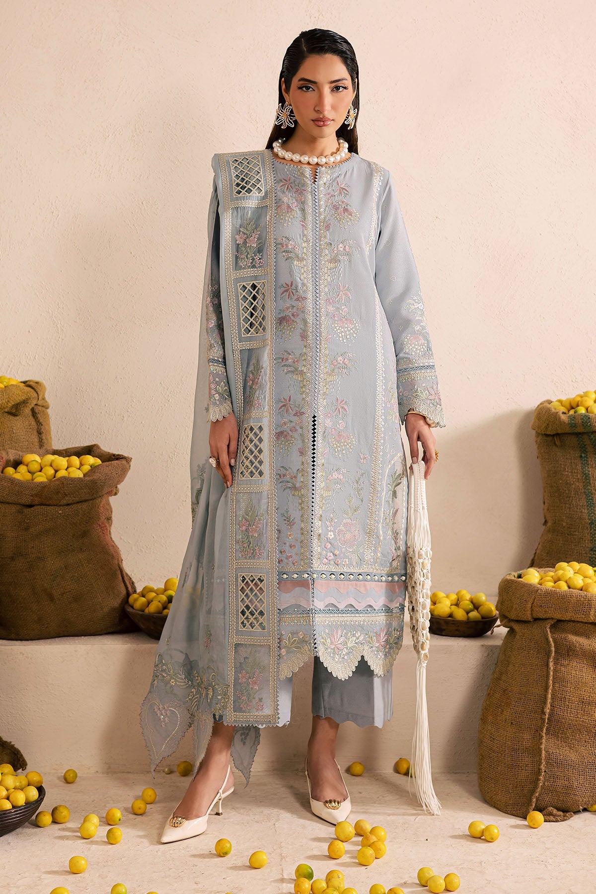 Nureh | Karandi Collection |NE-217 - Luxury Dress - available at Maria Faisal in UK and USA.