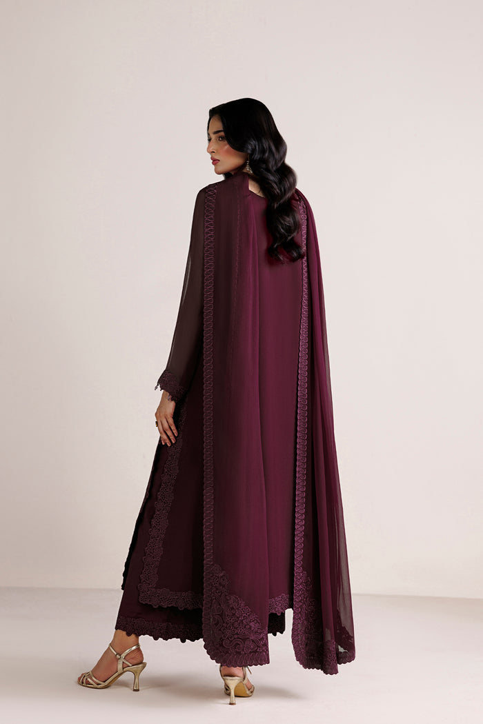 Farasha | Chiffon Essentials 26 | Oak Shadow - Formal Dress - available at Maria Faisal in UK and USA.