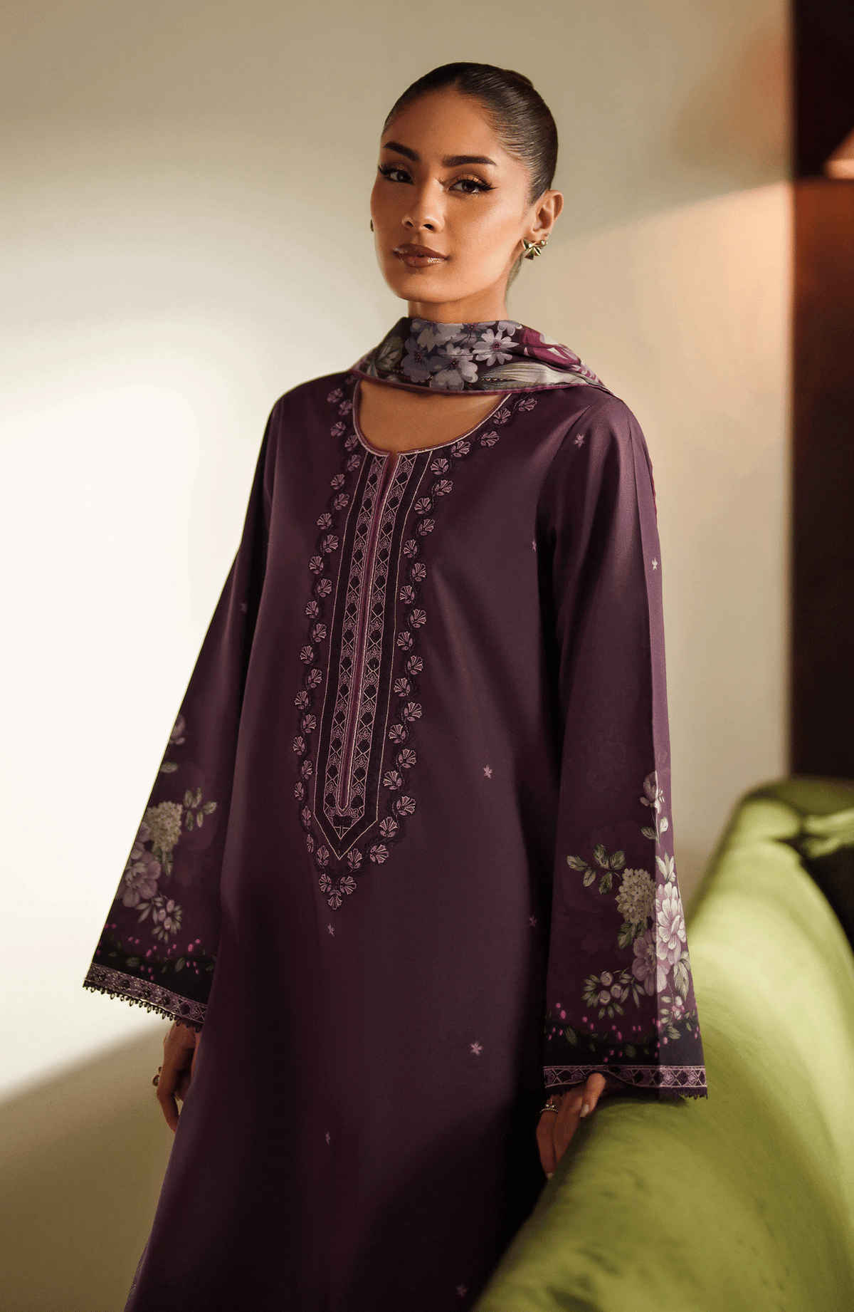 Seran | Ilara Cambric | PLUMORA - Ladies Clothes - Maria Faisal