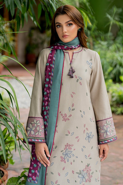 Jazmin | Winter Edition 24 | KHADDAR UW-0052 - Designer Dress with Intricate embroidery and embellishments. Shop elegent wedding dress at Maria Faisal.