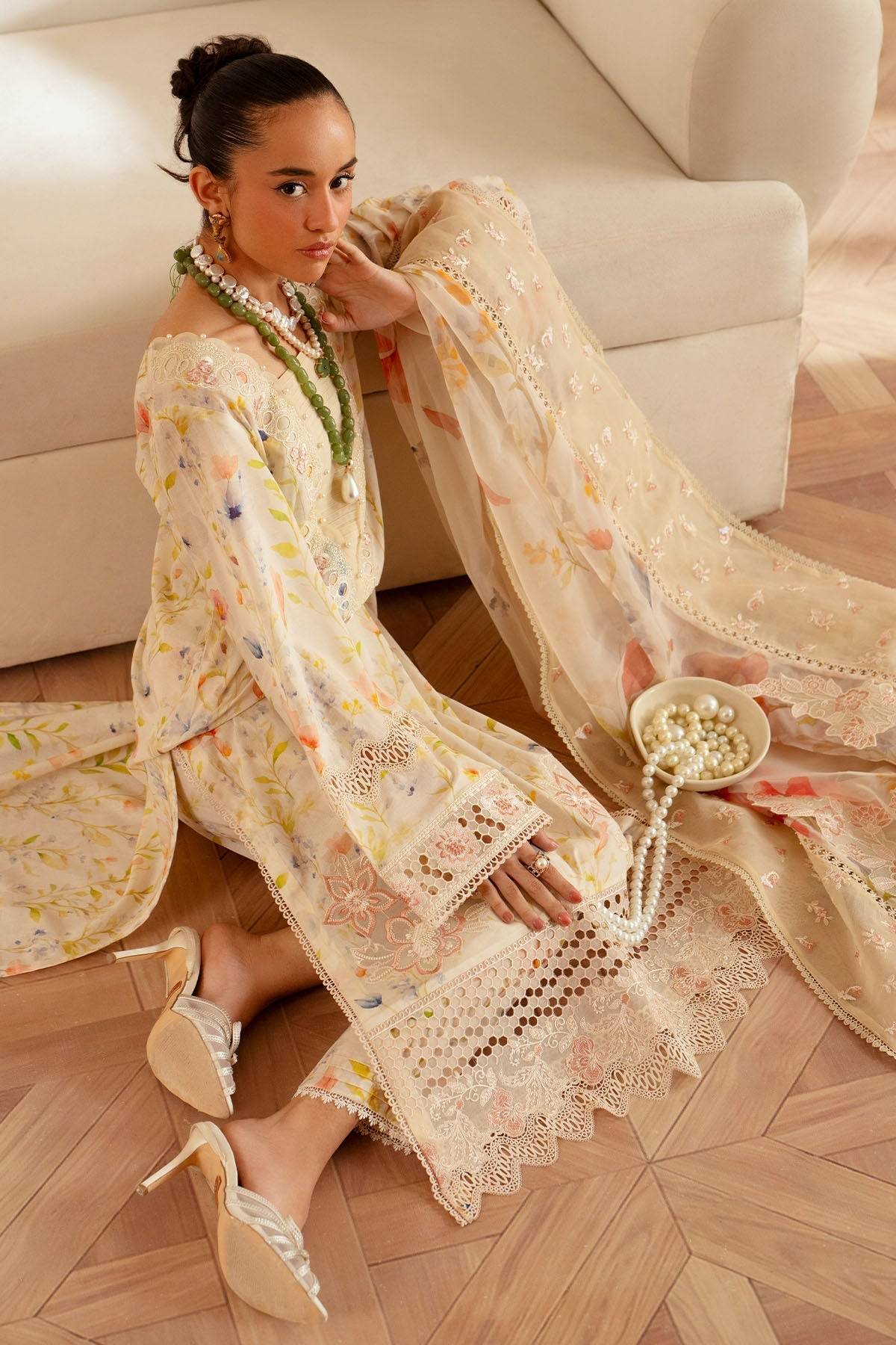 Nureh | Feya Eid Lawn | FE-02 by Maria Faisal - Registered Vendor of : Nureh - type : Ladies Clothes - 100% original wedding dresses
