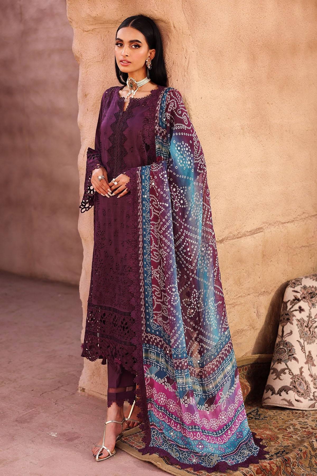 Nureh | Bazaar Lawn | NE-161 by Maria Faisal - Registered Vendor of : Nureh - type : Ladies Clothes - 100% original wedding dresses