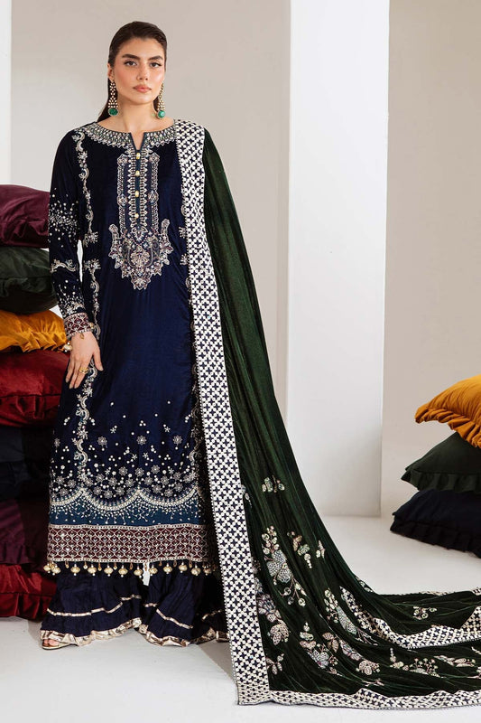 Nureh | Maya Velvet | NW-109 - Formal Dress - available at Maria Faisal in UK and USA.