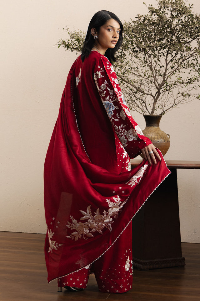 Zara Shahjahan | Festive 26 | Mahfila - Luxury Dress - available at Maria Faisal in UK and USA.