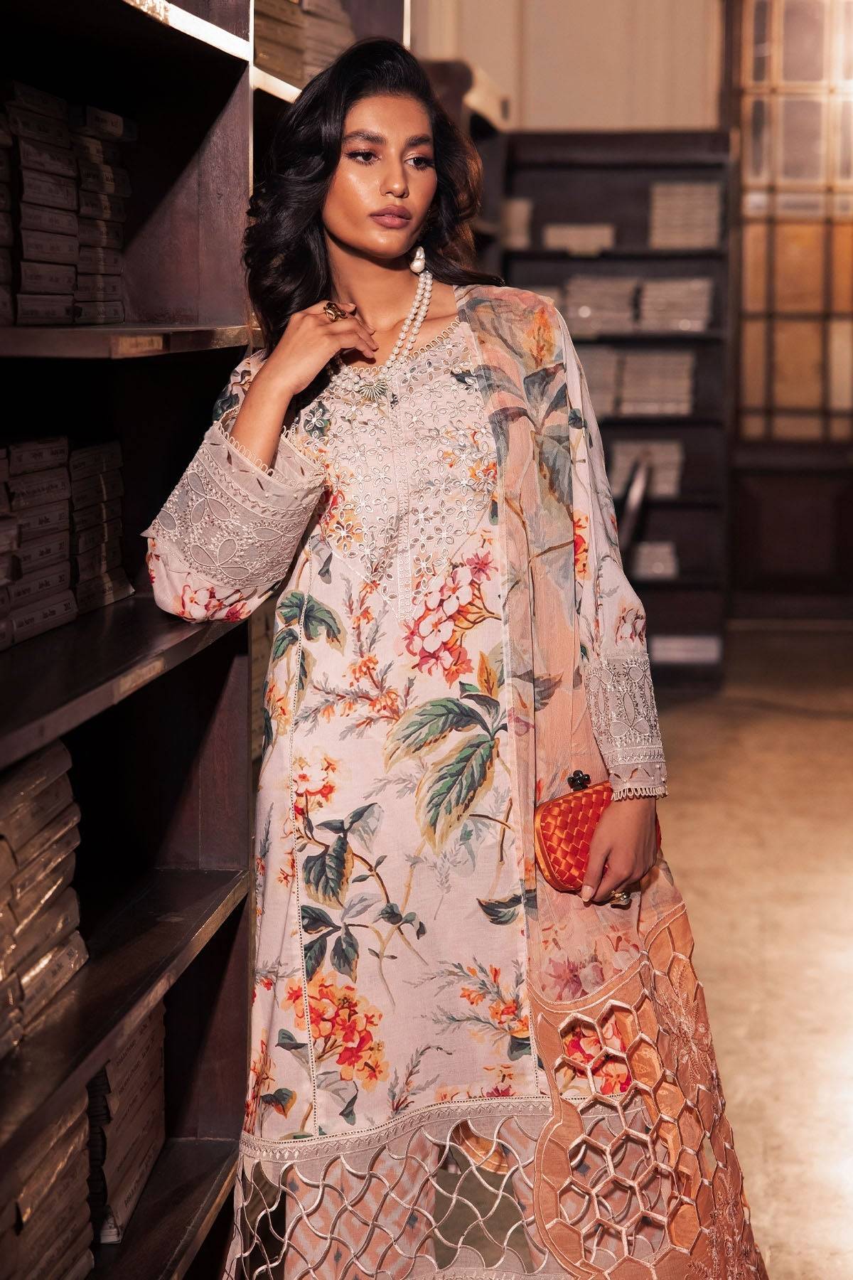 Nureh | Glam Girl Lawn | GL-13 by Maria Faisal - Registered Vendor of : Nureh - type : Ladies Clothes - 100% original wedding dresses