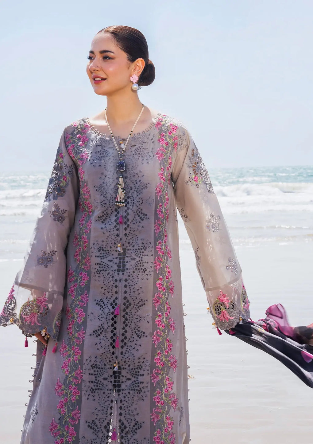 Elaf Premium | Hai Kuch Festive Lawn 24 | EHK-04 Alyaanah - Designer Dress with Intricate embroidery and embellishments. Shop elegent wedding dress at Maria Faisal.
