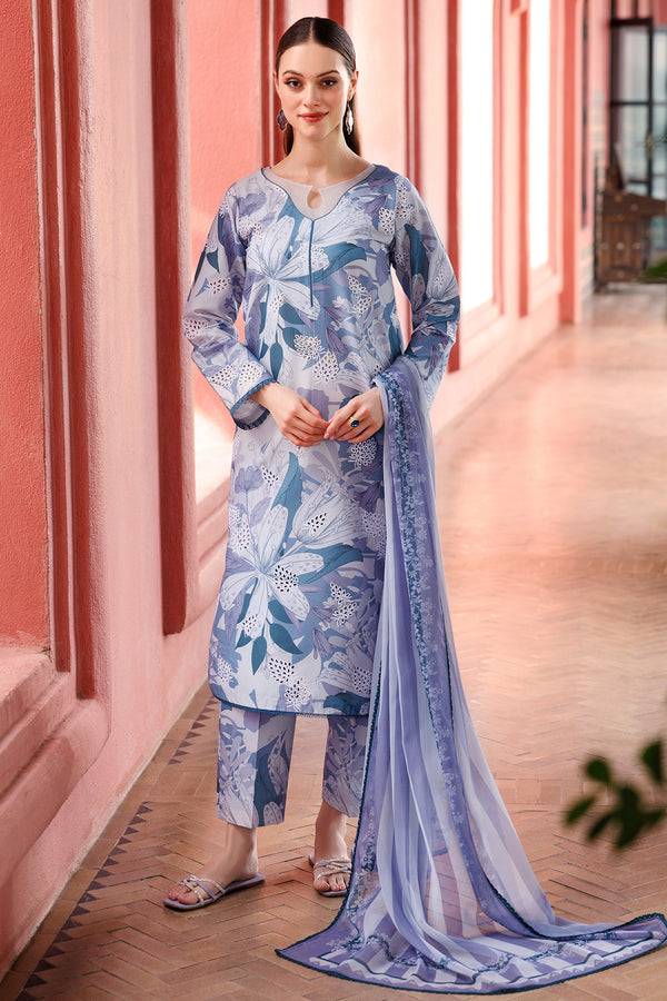 Farasha | Printed Essentials | Blue Passion by Maria Faisal - Registered Vendor of : Farasha - type : Ladies Clothes - 100% original wedding dresses