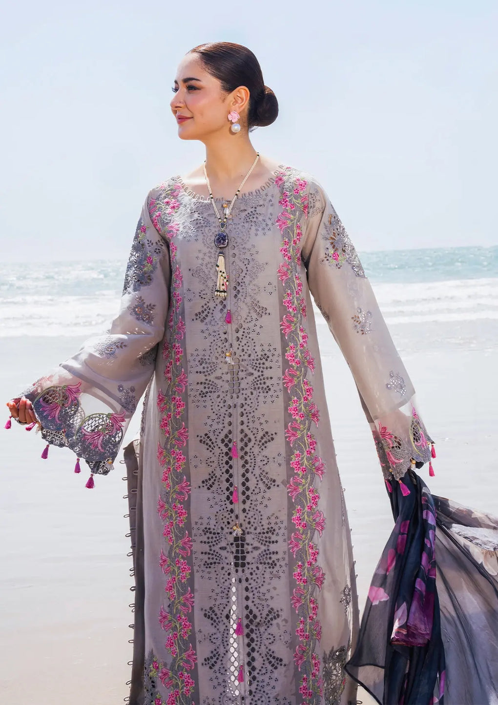 Elaf Premium | Hai Kuch Festive Lawn 24 | EHK-04 Alyaanah - Designer Dress with Intricate embroidery and embellishments. Shop elegent wedding dress at Maria Faisal.