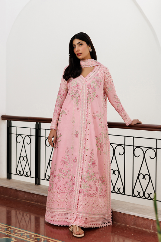 Emaan Adeel | Mirabelle Festive Luxury Lawn | FIONA - Luxury Dress - available at Maria Faisal in UK and USA.