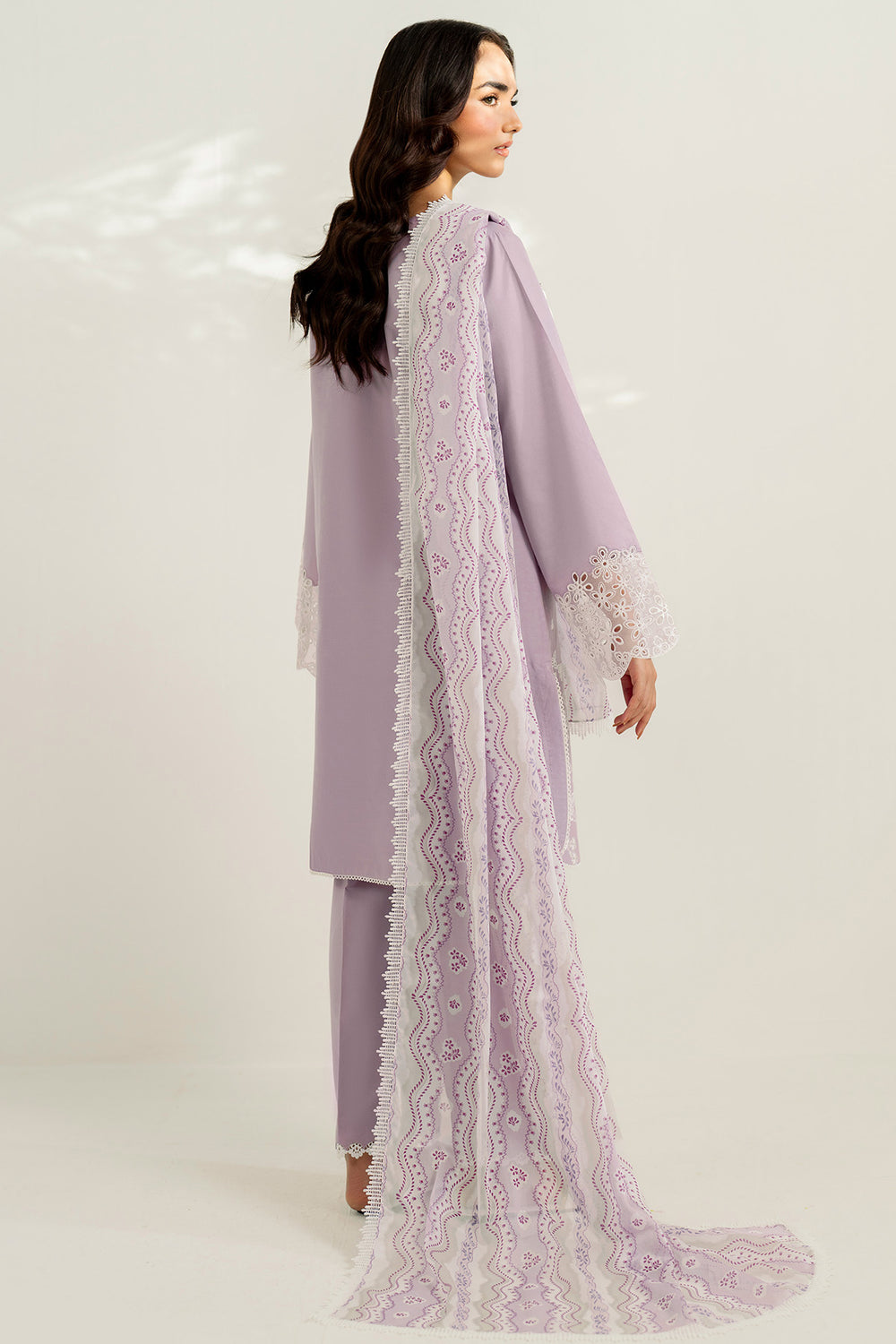 Farasha | Thread Lines Embroidered | Pastel Haze