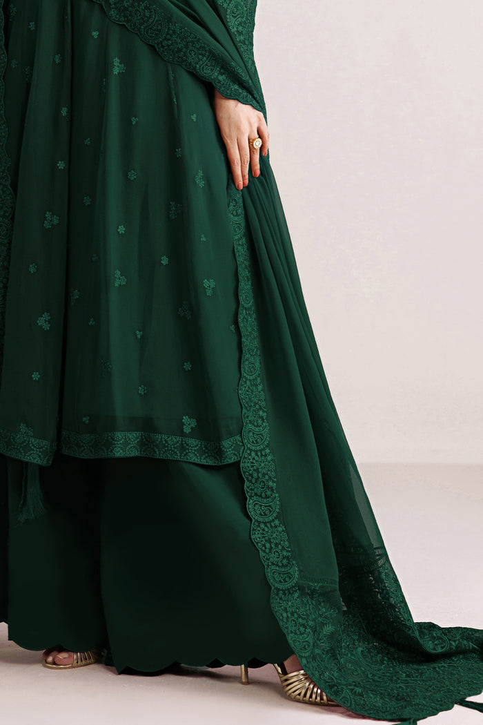 Farasha | Chiffon Essentials 26 | Jade Mosaic - Formal Dress - available at Maria Faisal in UK and USA.