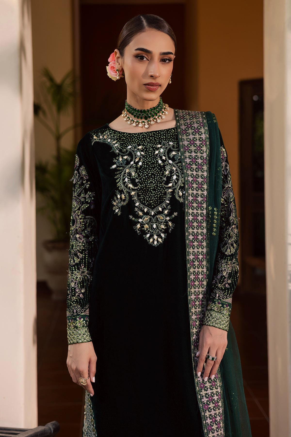 NW-115 – authentic Pakistani dress from the Maya Velvet collection for women in the UK