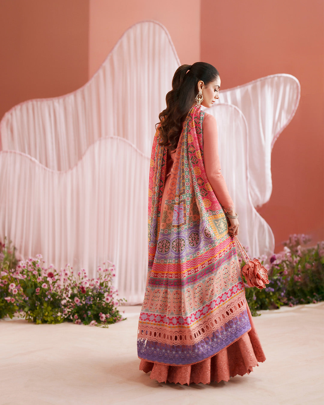 Faiza Saqlain | Roim Silk Edit | Muzn - Luxury Dress - available at Maria Faisal in UK and USA.