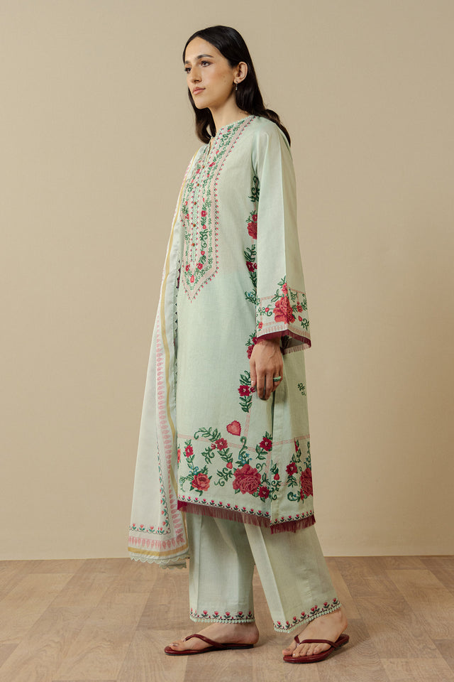 Zara Shahjahan | Coco Prints 26 | Ismeria-8B - Casual Dress - available at Maria Faisal in UK and USA.