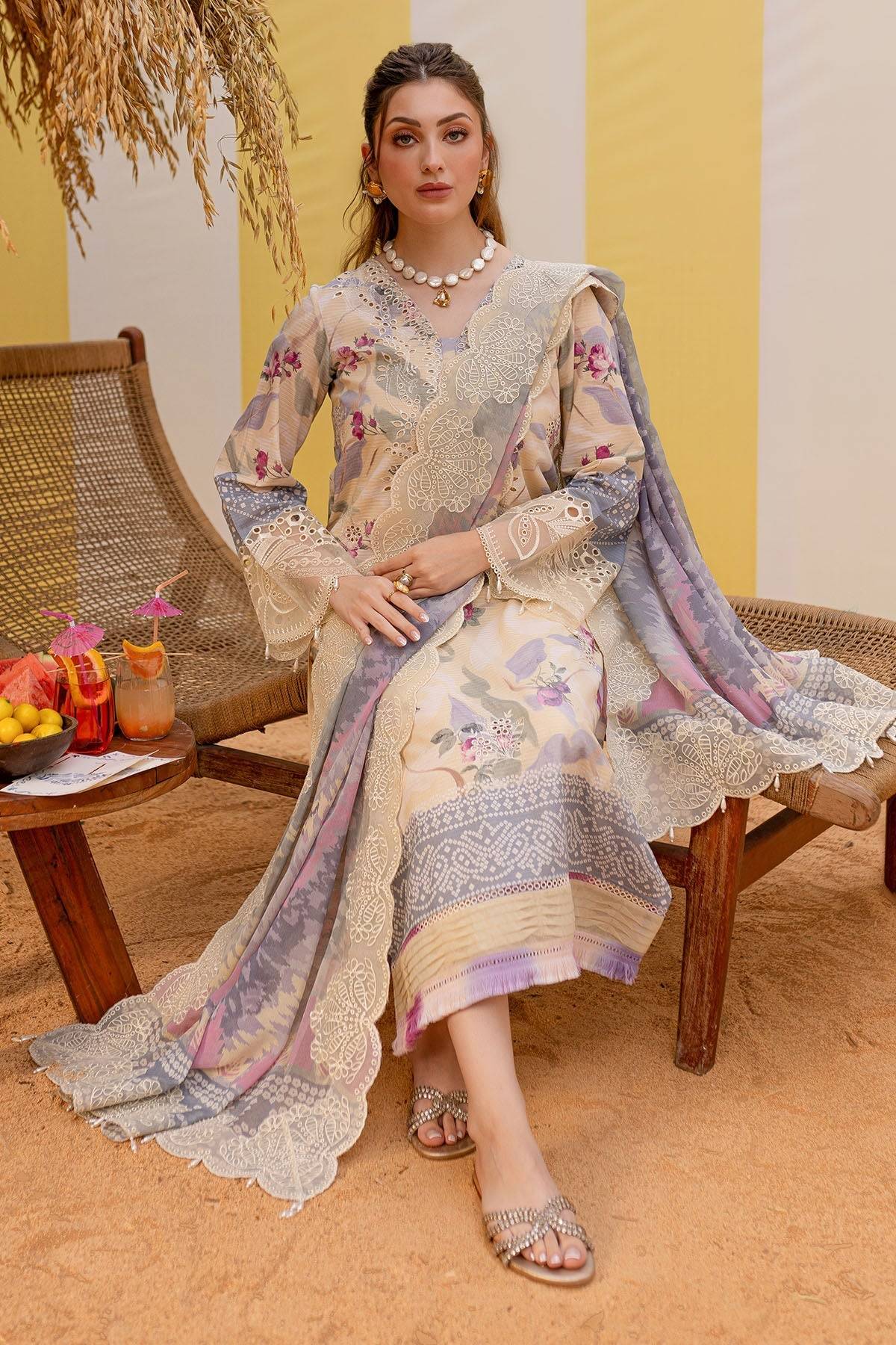 Nureh | Gardenia Lawn 25 | NSG-177 by Maria Faisal - Registered Vendor of : Nureh - type : Ladies Clothes - 100% original wedding dresses