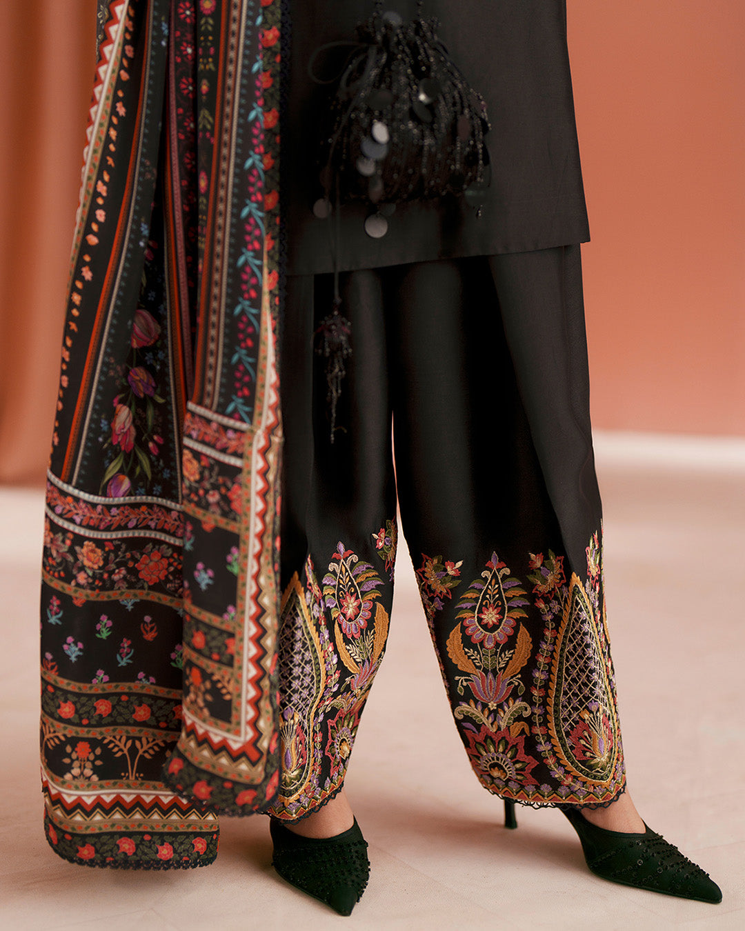 Faiza Saqlain | Roim Silk Edit | Lulia - Luxury Dress - available at Maria Faisal in UK and USA.