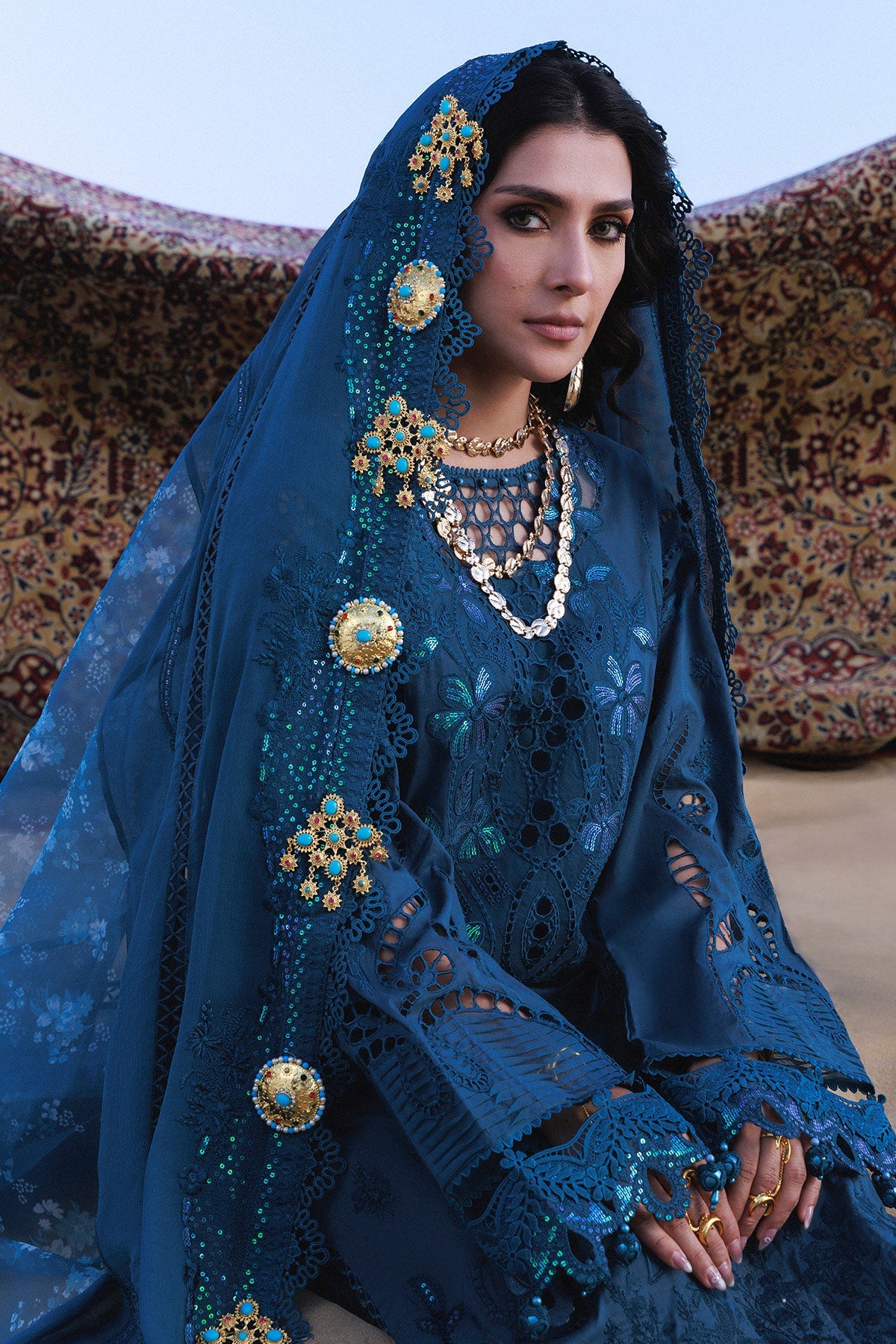 Nureh | Aman Luxe | Kaia NE-229 - Luxury Dress - available at Maria Faisal in UK and USA.