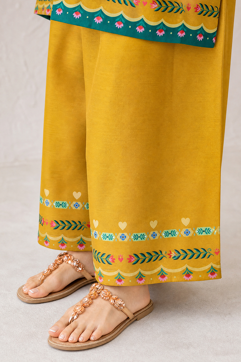 Saad Shaikh | Ease Fall Edit 26 | D-08 Co-ord Set Mustard - Casual Dress - available at Maria Faisal in UK and USA.