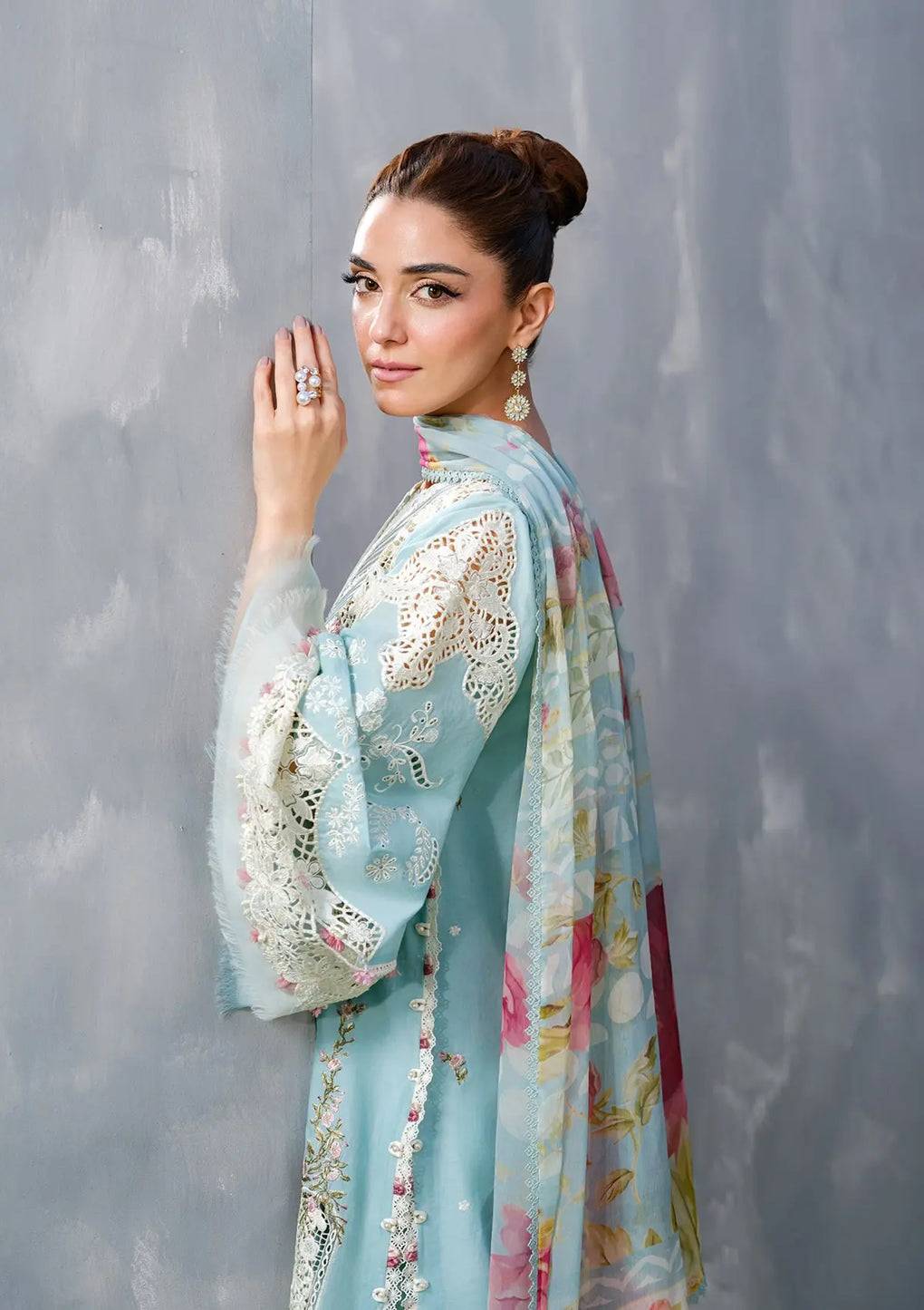 Elaf Premium | Luxury Lawn 25 | ELH-5B ELYA by Maria Faisal - Registered Vendor of : Elaf Premium - type : Ladies Clothes - 100% original wedding dresses