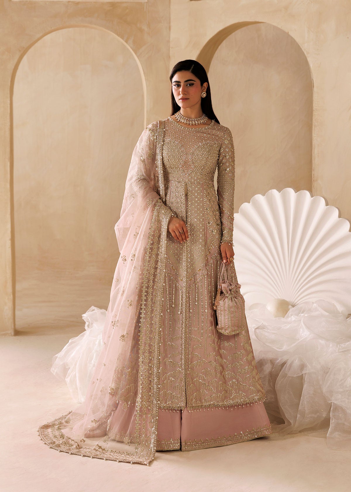 Sardinia | Bridal Edit 26 | ELARA - Bridal Dress - available at Maria Faisal in UK and USA.