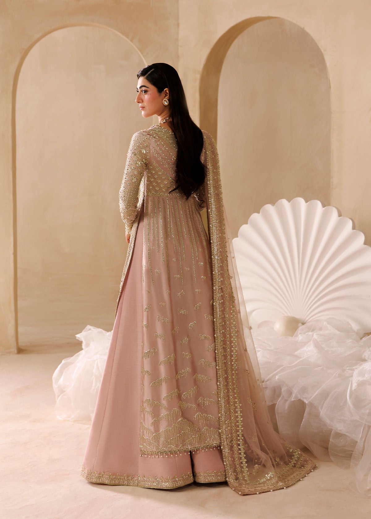 Sardinia | Bridal Edit 26 | ELARA - Bridal Dress - available at Maria Faisal in UK and USA.